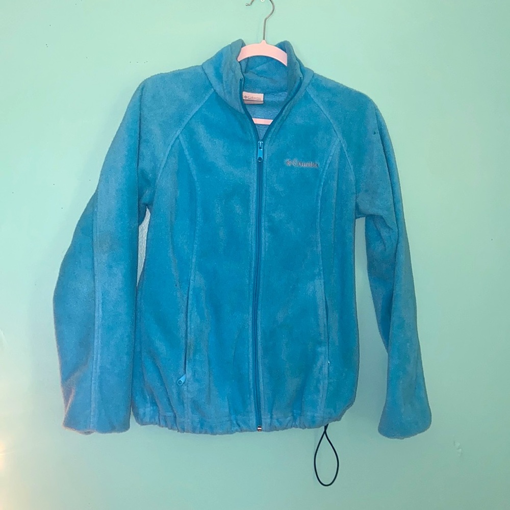 Light Blue Columbia Zip Up